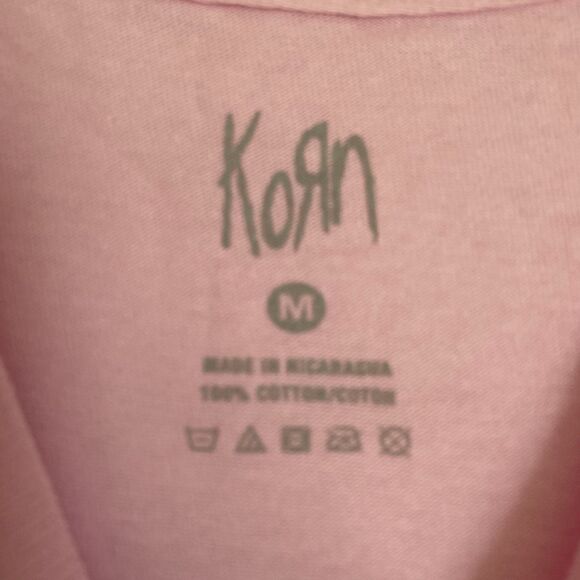 Official KoRn T-shirt Unisex Adult M Pink Graphic Print Mad Engine Nu Metal - Picture 5 of 6